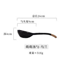 Axyaa Coarse Pottery Spoons: Long-handled Creative Ceramic Tableware Soup Spoons