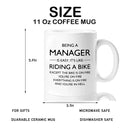 Axyaa Manager Mug - Easy Manager Gifts for Women Men Birthday Novelty Coffee Cup