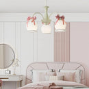 Axyaa Pink Bow Chandelier for Kids' Room & Kitchen - Nordic Design Home Lighting