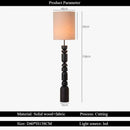 Axyaa Solid Wood Floor Lamp with Fabric Lampshade for Home Study, Living Room, Bedroom