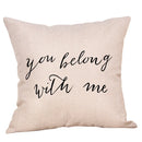 Axyaa Linen Pillow Cover 45X45CM - Decorative Cushion for Home Sofa