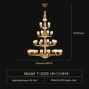 Axyaa Luxury Jade Copper Chandelier for Living Room Dining Hall Villa