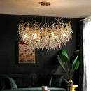 Axyaa Gold Crystal Chandeliers: Luxury Lighting for Living Room, Dining Room, Bedroom.