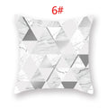 Axyaa 18" Sliver Grey Geometry Striped Pillowcase Home Decor Pillow Cover