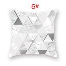 Axyaa 18" Sliver Grey Geometry Striped Pillowcase Home Decor Pillow Cover