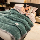 Axyaa 3-Layer Coral Fleece Winter Blanket - Warmth Quilt for Cozy Comfort
