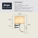 Axyaa LED USB Bedside Lamp Wall Spotlight 360° Rotation Modern Indoor Lighting