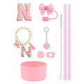 Axyaa 10pc Tumbler Accessory Set: Straw, Cover, Cap, Boot, Stopper, Keychain, Sticker