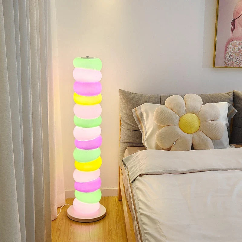 Axya Rainbow Macaron Glass Floor Lamp for Bedroom Living Room Decor