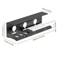 Axyaa Metal Cable Tray Desk Clamp Power Strip Cord Holder Sturdy & Spacious