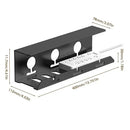 Axyaa Metal Cable Tray Desk Clamp Power Strip Cord Holder Sturdy & Spacious