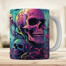 Axyaa Flower Skull Halloween Ceramic Coffee Mug 11oz Man Beer Cup Birthday Gift