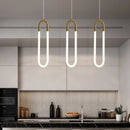 Axyaa Gold Metal LED Pendant Light for Modern Minimalist Living Room Lighting