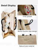 Axyaa Imitation Linen Tote Bag for Gift, Commuting, and Shopping