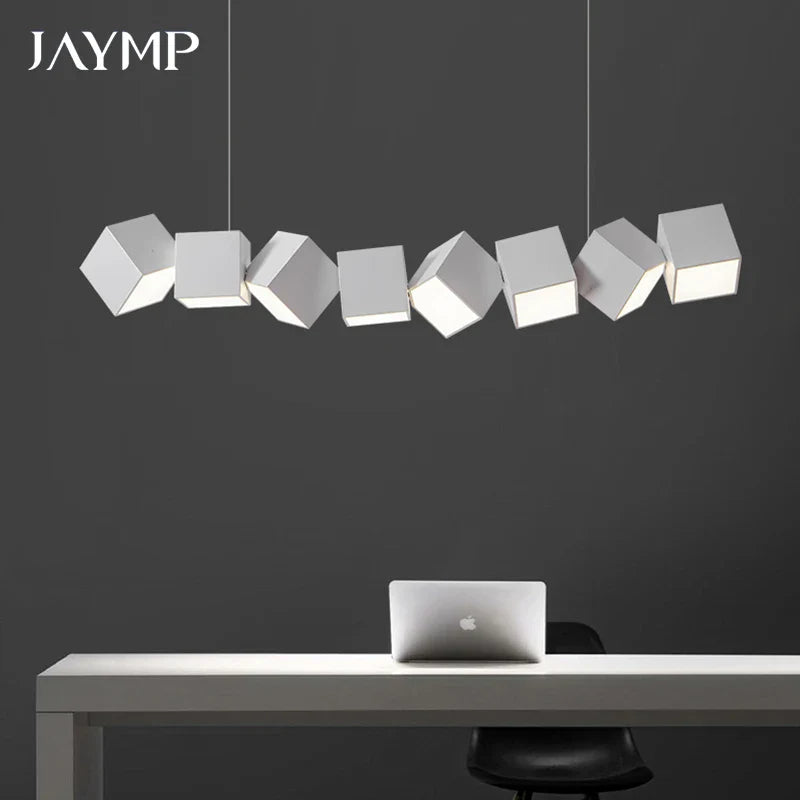 Modern Nordic Box Pendant Chandelier by Axyaa for Dining Living Office Decor