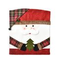 Axyaa Christmas Chair Sleeve Stool Santa Claus Elk Snowman Ornaments