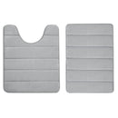 Axyaa Memory Foam Bathroom Rug Set: Non-Slip, Absorbent, Soft U-Shaped and Rectangle Mats