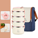 Axyaa Stainless Steel Thermal Lunch Box with Insulated Bag