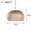 Axyaa Wooden Birdcage Pendant Lamp for Home Decor & LED Lighting