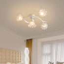 Axyaa Modern Lily Glass Chandelier Light for Living Room Bedroom Ceiling