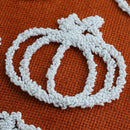 Axyaa Halloween Pumpkin Orange Chenille Plush Embroidery Pillowcase Sofa Cushion Cover