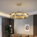 Axyaa Crystal Chandelier Dining Room Ceiling Light Luxury Pendant Lamp