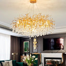 Axyaa Luxury Crystal Chandelier LED Lighting for Living Room Decoration