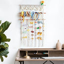 Axyaa Macrame Hair Clips Rack Boho Shelf Wall Decor for Xmas Gift