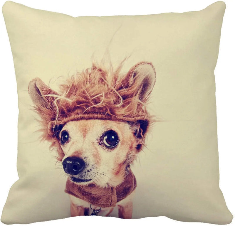 Axyaa Manga Anime Cute Expression Woman Face Pillow Cover 45x45cm Home Decor