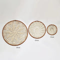 Rattan Grass Weaving Wall Decor, Moroccan Style, Axyaa Livingroom Bedroom Background