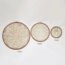 Rattan Grass Weaving Wall Decor, Moroccan Style, Axyaa Livingroom Bedroom Background