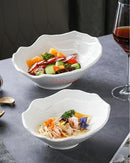 Axyaa 7-inch Ceramic Salad Bowl for Creative Tableware and Fruit Plate