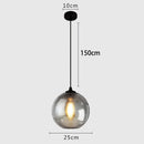 Nordic-Style Ash Glass Island Table & Pendant Lamp Set by Axyaa