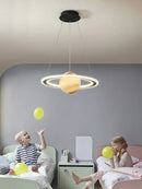 Axyaa Modern Moon Football Chandelier for Dining and Bedroom Lighting