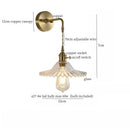 Axyaa Brass Glass Sconce Lamp for Nordic Minimalism LED Wall Lights