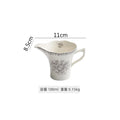 Axyaa Floral Ceramic Tableware Set - Gravy Boat, Sauce Dispenser, Coffee Cup, Milk Pot.
