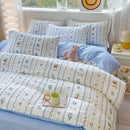Axyaa Korean Ins Style 2024 Duvet Cover Set Twin Queen Bed Linen