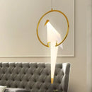 Axyaa Nordic Crane Floor Lamp: Elegant Ceiling Chandelier for Dining Room, Bedroom & Home Décor