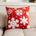 Axyaa Christmas Hat Velvet Chenille Pillowcase 45x45cm