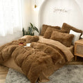 Axyaa Plush Crystal Duvet Set - 4-Piece Mink Bedding Ensemble