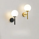 Axyaa Glass Ball LED Wall Lights: Modern Nordic Bedroom Lamp