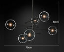Axyaa Bronze Glass Bubble Chandelier Pendant Light for Modern Room Decor