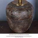 Axyaa Japanese Ceramic LED Floor Lamp with Fabric Lampshade for Home Decor