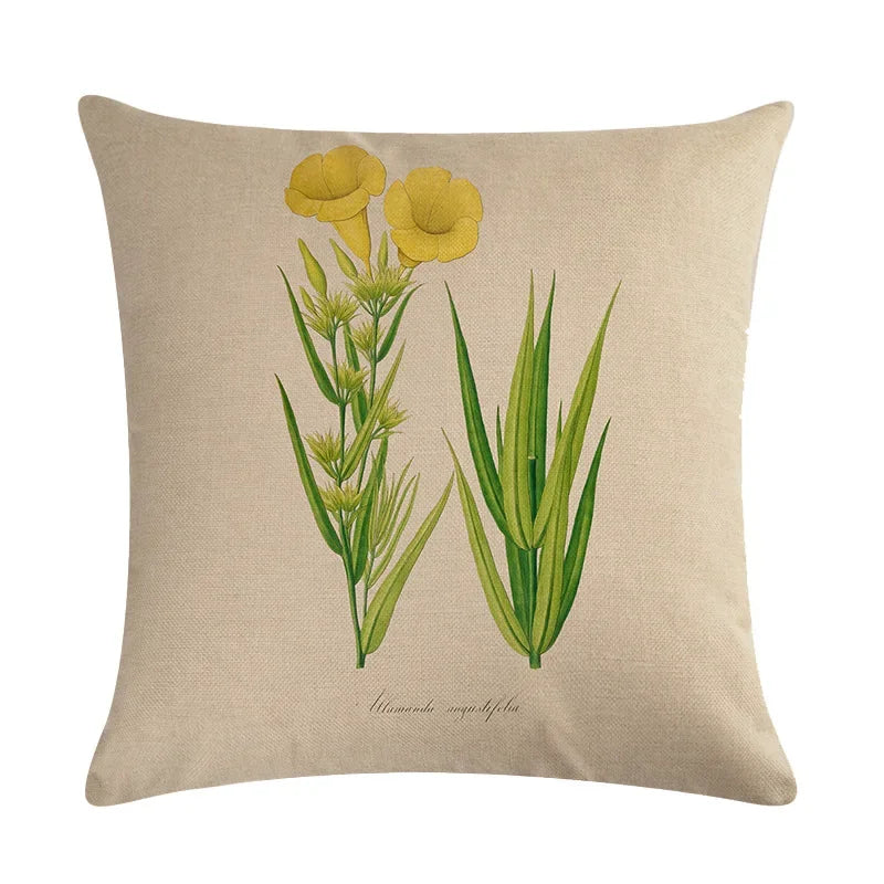Axyaa Plant Print Embrace Pillowcase 45*45cm