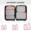 Axyaa 6-Piece Expandable Travel Packing Organizer Set for Efficient Luggage Compression
