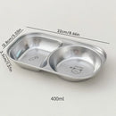 Axyaa Kids Stainless Steel Divided Food Plate with Cute Pattern