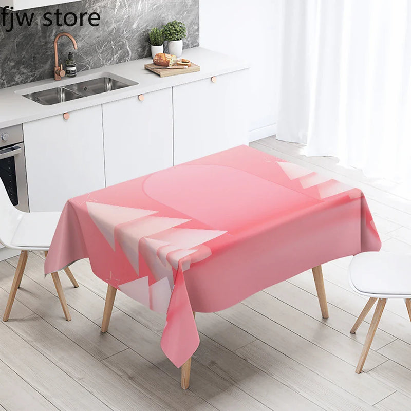 Axyaa Geometric Tree Waterproof Tablecloth for Home and Restaurant Decor