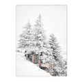 Snow House Nordic Canvas Wall Art by Axyaa for Living Room Decor