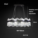 Axyaa Gold Black Luxury Crystal Chandelier Hanging Lamp for Indoor Lighting