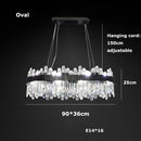 Axyaa Gold Black Crystal Chandelier Luxury Indoor Lighting for Dining Living Room